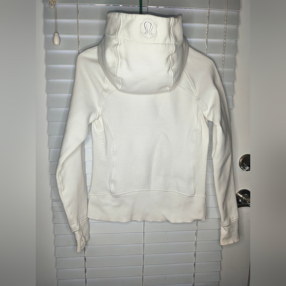 Lululemon Women's Scuba Hoodie Size 6 White Full Zip Jacket - Picture 2 of 9